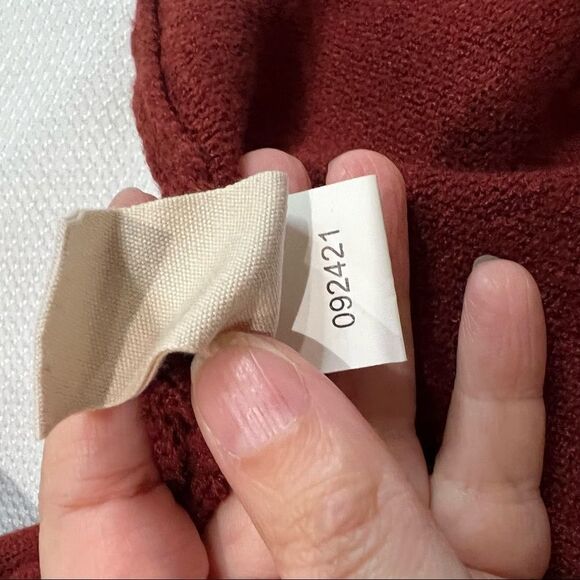 Soft Surroundings Rust Red Viscose Blend Soft Sweater - Picture 7 of 8